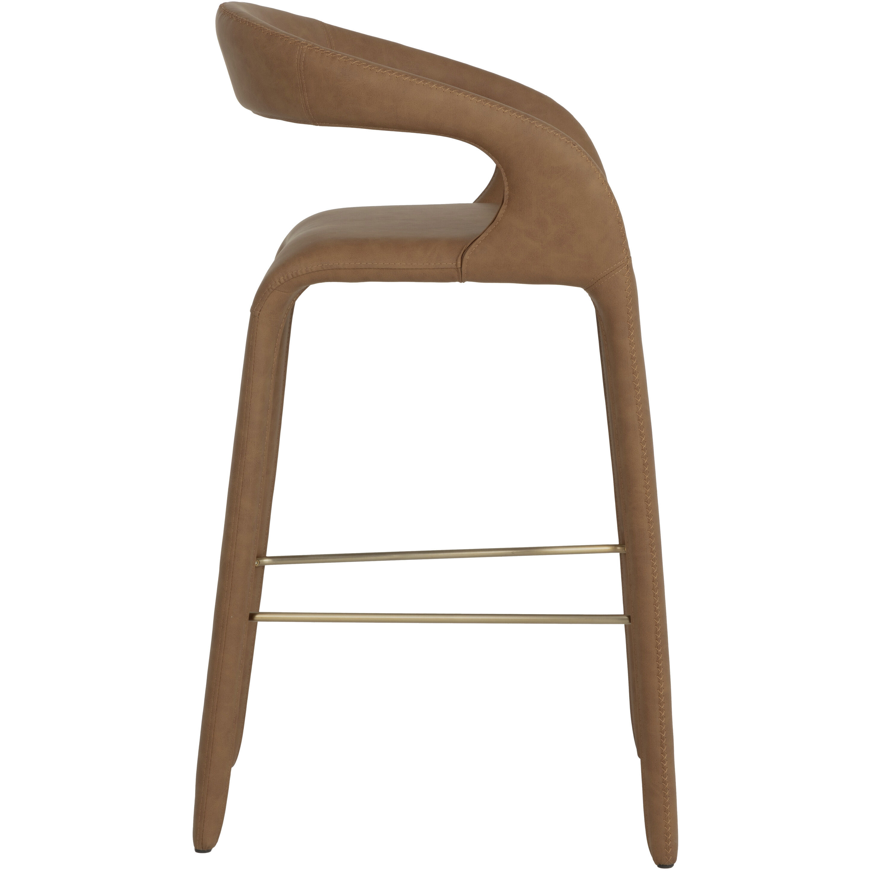 Atika 40.5 inch Milliken Cognac Barstool